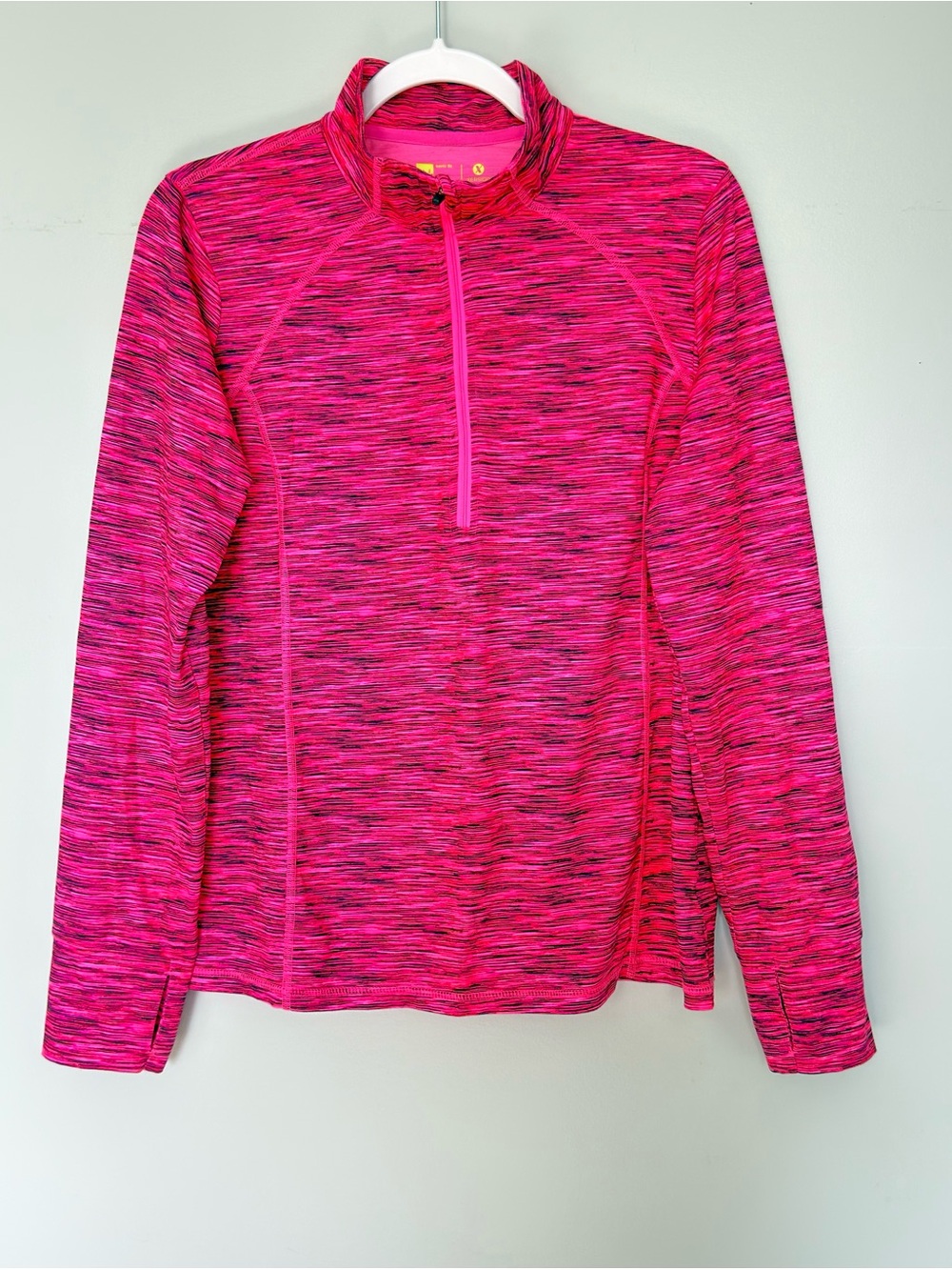 Xersion Long Sleeve Pink Athletic 3/4 Zip Top Sz L